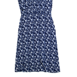 LAURA ASHLEY Womens Bodycon Dress Blue Crazy Pattern Sleeveless Midi UK 10
