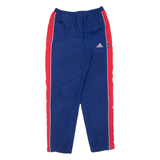 ADIDAS Mens Track Pants Blue Tapered S W28 L29