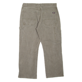 DICKIES Carpenter Workwear Mens Jeans Green Regular Straight W34 L26