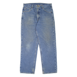 CARHARTT Blanket Lined Workwear Mens Jeans Blue Tapered Stone Wash W35 L32