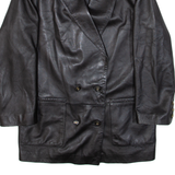 Womens Blazer Jacket Black Leather L