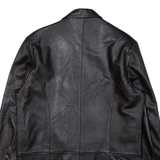 Womens Blazer Jacket Black Leather L