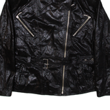 Womens Biker Jacket Black Leather S