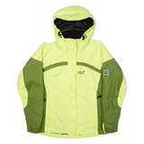 JACK WOLFSKIN Womens Rain Jacket Green Hooded UK 10