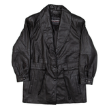 WILSONS Womens Coat Black Leather S