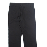 LEVI'S Womens Trousers Black Regular Straight W34 L29