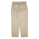 USN INTERNATIONAL Cargo Mens Trousers Beige Relaxed Straight W33 L31