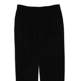 Pleated Womens Trousers Black Loose Straight W35 L28