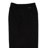 Pleated Womens Trousers Black Loose Straight W35 L28