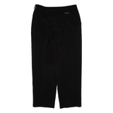 Pleated Womens Trousers Black Loose Straight W35 L28