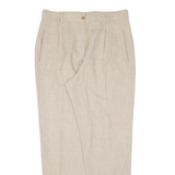 THE LEGEND Womens Trousers Beige Regular Tapered Linen W32 L29