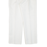 YOUNG LINE Pleated Womens Trousers White Regular Straight W34 L27