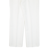 YOUNG LINE Pleated Womens Trousers White Regular Straight W34 L27