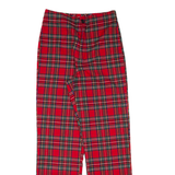 JOHN GALT Check Womens Trousers Red Regular Straight W24 L27