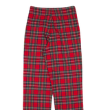 JOHN GALT Check Womens Trousers Red Regular Straight W24 L27