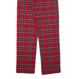 JOHN GALT Check Womens Trousers Red Regular Straight W24 L27