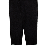 WALLEES Womens Corduroy Trousers Black Relaxed Tapered W27 L28