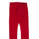LEE Jade Womens Corduroy Trousers Red Slim Straight W29 L33