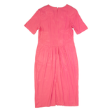 IMPULSIVE Womens Pencil Dress Pink 90s Short Sleeve Midi M