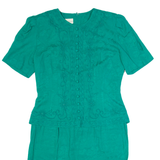 JACLYN SMITH Womens Pencil Dress Green 90s Floral Knee Length S