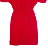 MS CHAUS Womens Pencil Dress Red 90s Short Sleeve Midi M