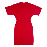 MS CHAUS Womens Pencil Dress Red 90s Short Sleeve Midi M
