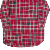 H&M Oversized Womens Shirt Dress Red Check Long Sleeve Knee Length M