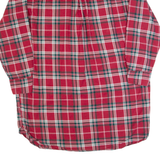 H&M Oversized Womens Shirt Dress Red Check Long Sleeve Knee Length M