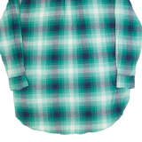 H&M Oversized Womens Shirt Dress Green Check Long Sleeve Knee Length M