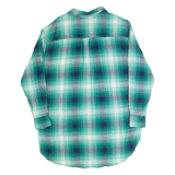 H&M Oversized Womens Shirt Dress Green Check Long Sleeve Knee Length M