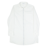 ZARA BASIC Womens Shirt Dress White Long Sleeve Knee Length M