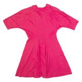 DB SPORT Womens Day Dress Pink 90s Short Sleeve Knee Length M