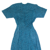 LIZ CLAIRBORNE Womens A-Line Dress Blue 90s Crazy Pattern Long S