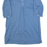 ZARA BASIC Oversized Womens Day Dress Blue Knee Length XS