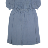 IN THE MOOD Womens A-Line Dress Blue 90s Check Long M