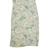 R&K Oversized Womens Maxi Dress Cream 90s Floral Sleeveless Long S