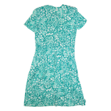 VIA SANT'ANDREA Womens Day Dress Blue 90s Crazy Pattern Long L