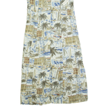 CLUB MYSTIQUE Womens Day Dress Cream 90s Crazy Pattern Sleeveless Long L