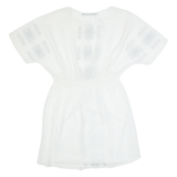 ZARA TRAFALUC Womens Day Dress White Short Sleeve Knee Length XS