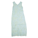 TOMMY BAHAMA Womens Maxi Dress Blue 90s Paisley Sleeveless Long L