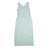 TOMMY BAHAMA Womens Maxi Dress Blue 90s Paisley Sleeveless Long L