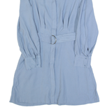 ZARA Womens Shirt Dress Blue Long Sleeve Knee Length S