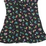 ZARA Womens Day Dress Black Floral Sleeveless Short L