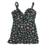 ZARA Womens Day Dress Black Floral Sleeveless Short L