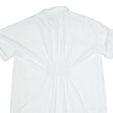 ZARA Oversized Womens Shirt Dress White 90s Short Sleeve Knee Length S