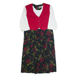 KATIE LEE Womens Maxi Dress Black 90s Floral Long Sleeve Long L