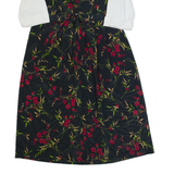 KATIE LEE Womens Maxi Dress Black 90s Floral Long Sleeve Long L