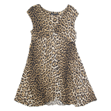 ZARA WOMAN Womens Day Dress Brown Animal Print Sleeveless Knee Length S