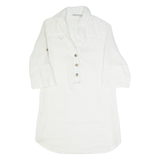 ZARA BASIC Oversized Womens Shirt Dress Cream Knee Length M