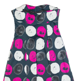 COAST Womens Fit & Flare Dress Blue Spotted Sleeveless Knee Length UK 10